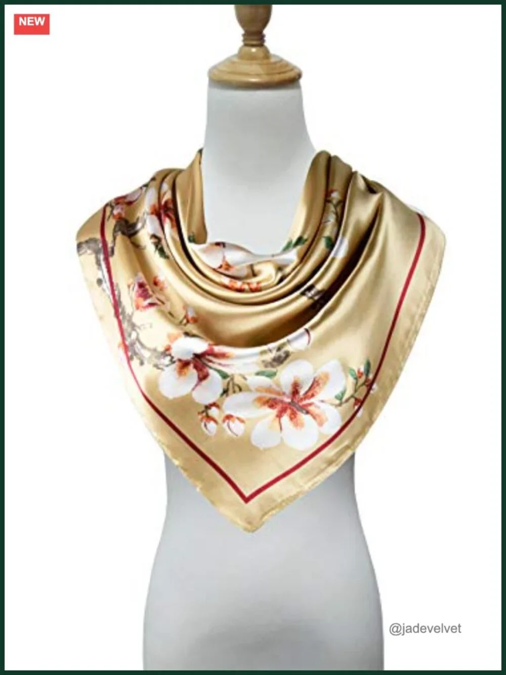 Satin Head Scarf for Women Silk Feel Square Bandana Hair Wrap 35x35